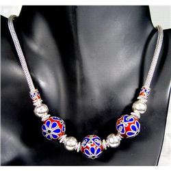 Finest Thai Enamel Sterling Necklace #1494022