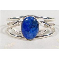 Genuine Lapis Lazuli Sterling Cuff #1494030