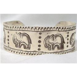 Magical Elephant Hilltribe Silver Cuff #1494042