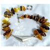 Magnificent Tribal Silver~Natural Amber Choker #1494064