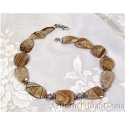 Artisan Picture Agate Sterling Gemstone #1494103