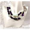 HUGE DOUBLE Amethyst Sterling Necklace 230 #1494106