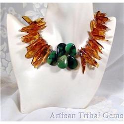 HONEY Baltic Amber Spike Necklace 85 GRAMS #1494123