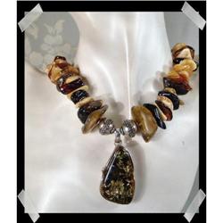 Massive BALTIC amber Sterling Necklace~107 #1494129