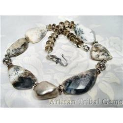 FINEST of Faceted DANDRITE OPAL  Choker #1494154