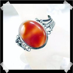 SHOWSTOPPER Natural Carnelian Gemstone Sterling#1494159