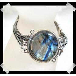 Sparkling Natural Labradorite GEMSTONE Sterling#1494160