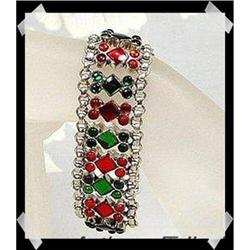 TRADITIONAL Ethnic Sterling Rajasthan Glass #1494171