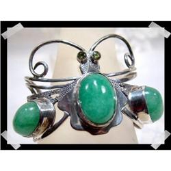 Exquisite Butterfly Adventurine Sterling Cuff #1494174