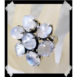 MASSIVE MOONSTONE Sterling Ring~21Gms~size 7.5 #1494178