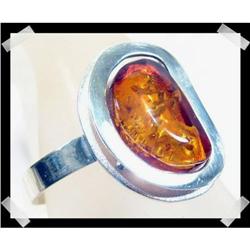 Bold MODERN Baltic AMBER 925 Silver Bracelet #1494183