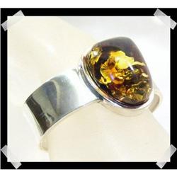 Flamboyant Sterling Baltic Amber Bracelet~45g #1494193