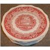 Image 1 : MASONS Vista DINNER Plates (7) Pink -VINTAGE- #1494295