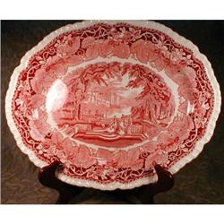 Masons VISTA Platter PINK Transferware -15 inch#1494300