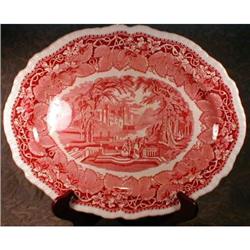 MASONS Vista PLATTER -Pink TRANSFERware 16 inch#1494302
