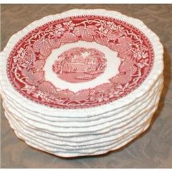 Masons Vista Saucers -Pink Transferware- (10) #1494304