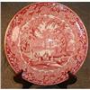 Image 1 : MASONS Vista CAKE Plate - PINK Transferware - #1494310