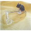 Image 1 : 30's ART DECO FRENCH BULLDOG GLASS ASH TRY/RING#1494359