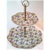 Image 1 : Lefton Violet Chintz Decorated Cake Stand #1494405