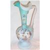 Image 1 : Hand Blown and Hand Painted Blue Glass Ewer #1494458