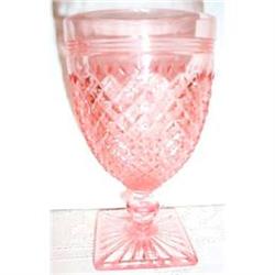Pink Miss America DepressionGlass Footed Goblet#1494472