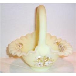 Fenton Hand Painted Custard Basket #1494491