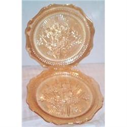 Two Iridescent Iris Depression Dinner Plates #1494505