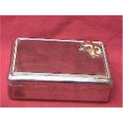 Beautiful silver plate jewelry box with a bow #1494697