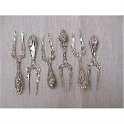 Antique Sterling Olive or cocktail Fork(Picker)#1494706