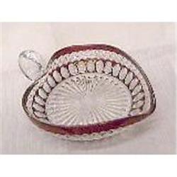 Heart shape two color glass candy #1494714