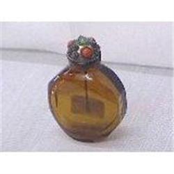 Amber Glass Snuff Bottle #1494728