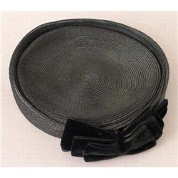  Ladies Straw Hat with Velvet Bow #1494780