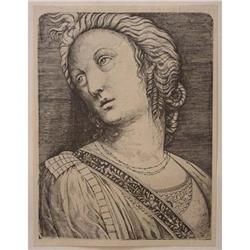  Print after Italian Rennaissance "Head of a #1494790