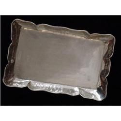 Hand-Made Small Hammered Silver Card Tray #1494800