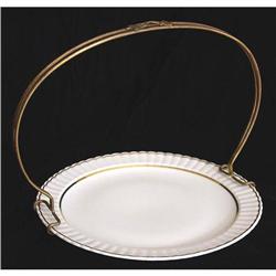 Limoges Porcelain and Bronze Handled Plate #1494801