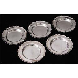 Set of Five Silver 0.900 Miniature Plates #1494808