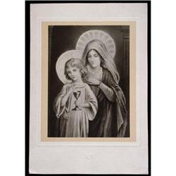  Virgin Mary and Child Print by Bouasse Jeune #1494815