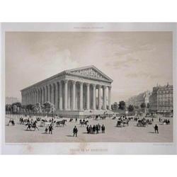  Lithograph Eglise de la Madeleine #1494824
