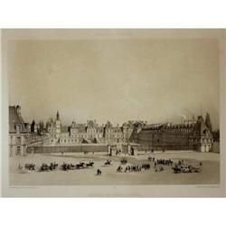  Lithograph Chateau de Fontainebleau #1494828