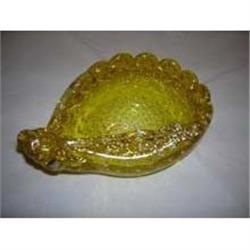 Murano Bullicante Yellow Bon Bon Dish #1494878