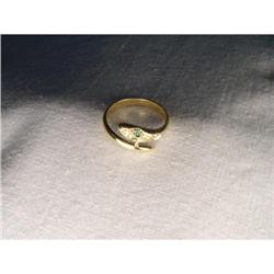 Rare Estate 18K YG Emerald Diamond Snake Ring #1494999