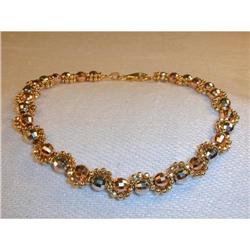 Estate 14K Tri-Color Gold Ball Sphere Bracelet #1495014