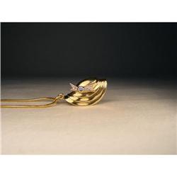 14K YG Diamond Tanzanite Hat Pendant Charm #1495043