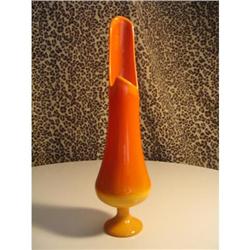 60?s Burnt Orange Murano Vase #1495083