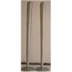 Twin tall Sleek Chrome Candle Holders #1495095