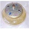 vintage Apollo jeweled top glass vanity jar #1495098