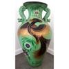 Mexican Urn Large Birds Flowers Hand Painted #1495212