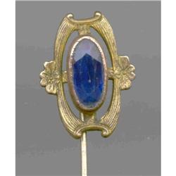 StickPin Blue Facated Stone Scarf Pin  #1495254