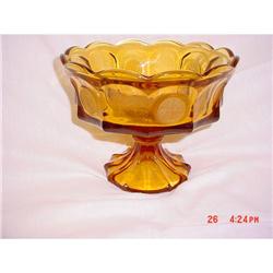 Fostoria amber coin dot compote #1495272