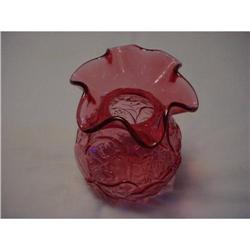 Fenton Cranberry Fluted Vase #1495276